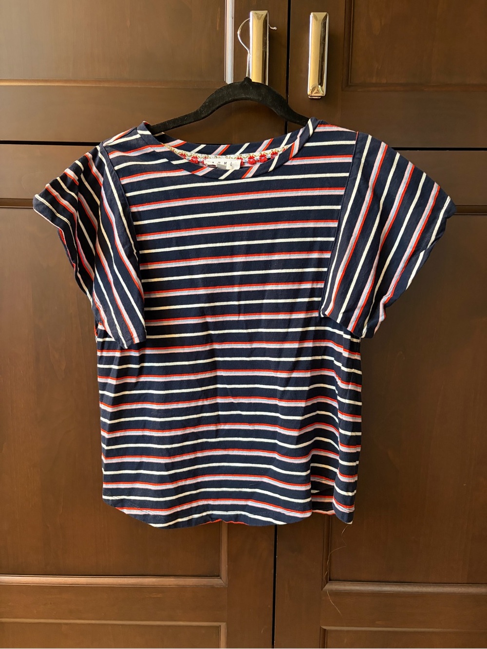 THML Striped Short Sleeve Women's Top